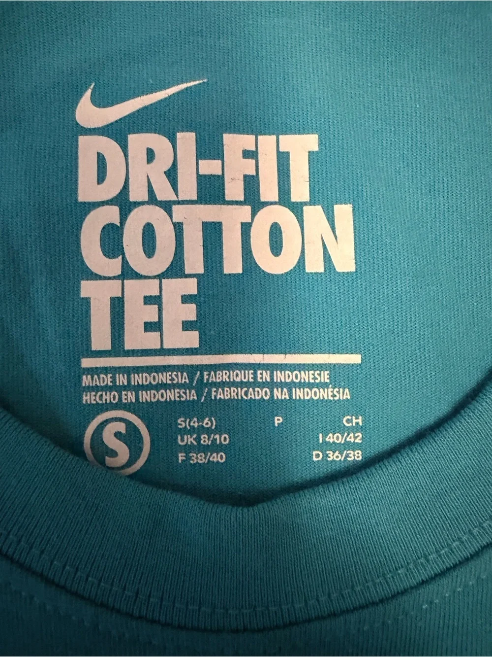 Nike Dri-Fit Women's Bright Aqua/Blue Athletic Tank - size S